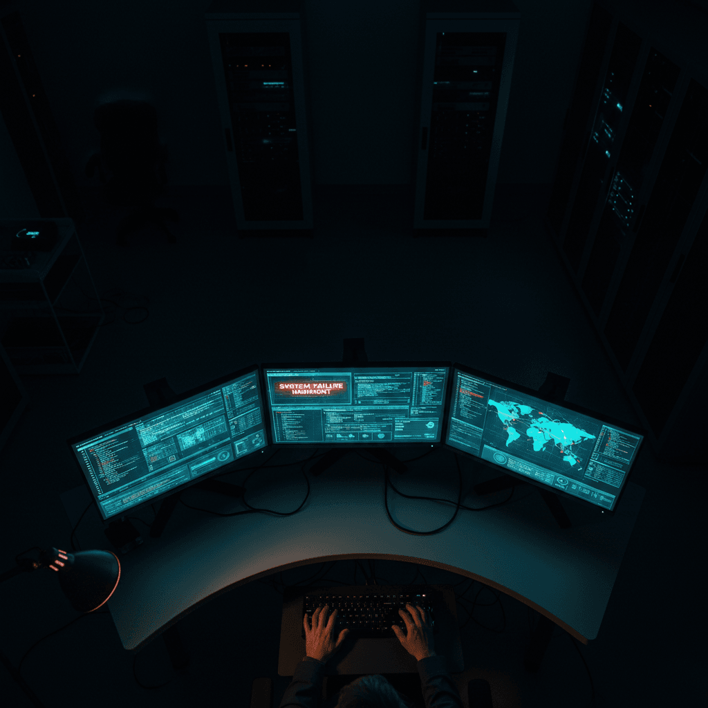 Network monitoring dashboard displaying system health metrics